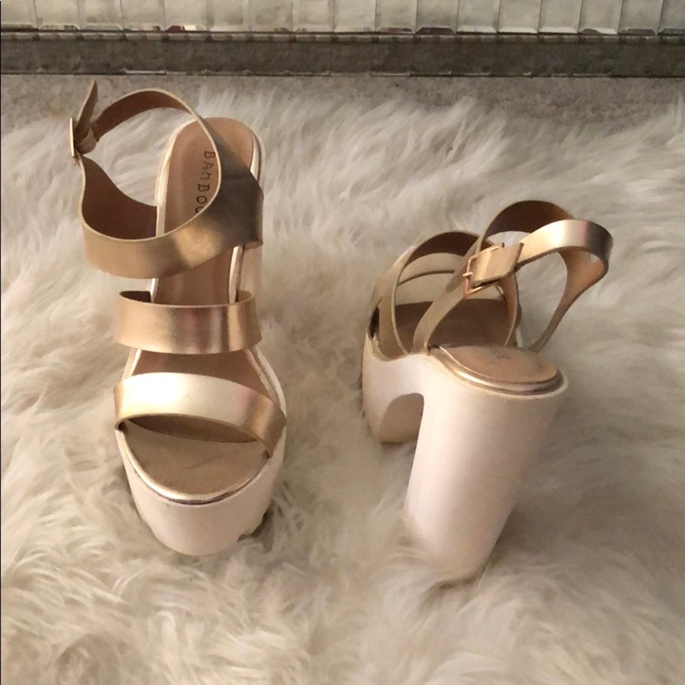 Heels with thick platform